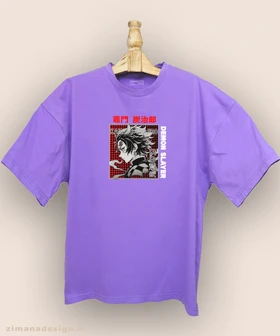 تیشرت لش مردانه و زنانه طرح شیطان کش شخصیت تانجیرو کد 937