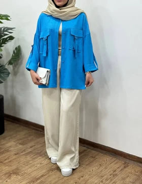 مانتو دکمه دار مارشمالو