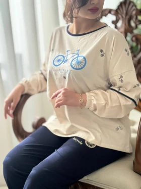 ست بلوز شلوار دوچرخه کد2251