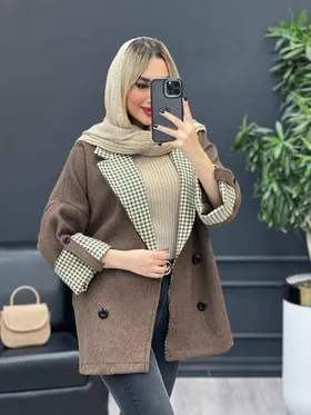پالتو ترکیبی چهارخونه