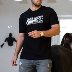 تیشرت مردانه نایک NIKE رنگ مشکی آسیتن کش