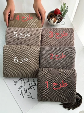 شال زنانه ویسکوز طرح پلیسه پاییزه
