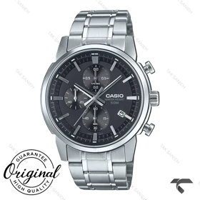 ساعت کاسیو مردانه MTP-E510D-1A1V کورنوگراف سیلور صفحه طوسی Casio-10381-G