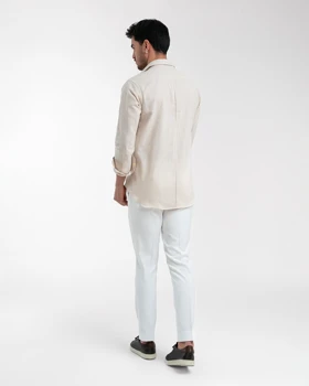 ام کی کالکشن پیراهن آستین بلند mk-4320-cream