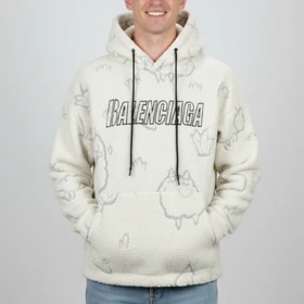 هودی تدی پشمی طرح ببعی رنگ سفید