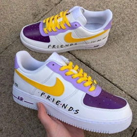 کفش اسپرت کاستوم کتانی ایرفورس air force طرح Friends Purple نایک nike کد 170796