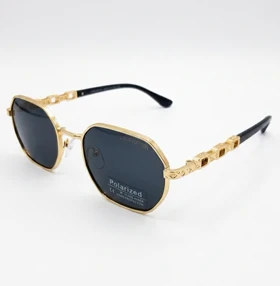 عینک پولاریزه لویی ویتون کد 8980 Louis Vuitton (مشکی طلایی)