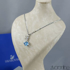 گردنبند سواروسکی مدل معروف فرشته آبی روشن 50275