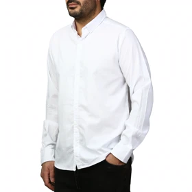 پیراهن آستین بلند لینن مردانه مدل 610599