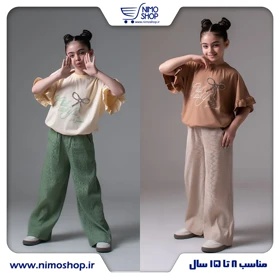 کراپ شلوار دخترانه مدل سنگ دوزی