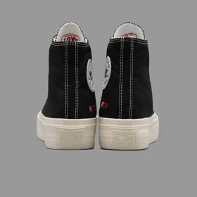 کانورس پلتفرم ولنتاین مشکی ساق‌دار Converse Platform Valentine Black Hightop