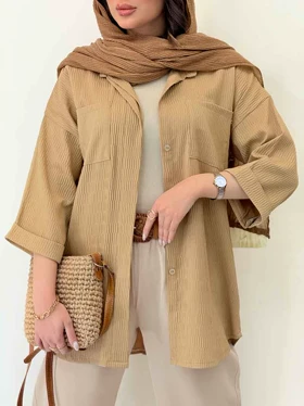 مانتو شومیزی دو جیب پشت دکمه