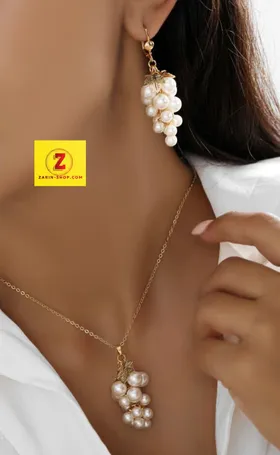نیمست مرواریدی مجلسی زنانه طرح جواهر
