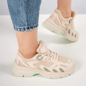 کفش و کتانی زنانه مدل آدیداس ADIDAS رنگ کرم سبز