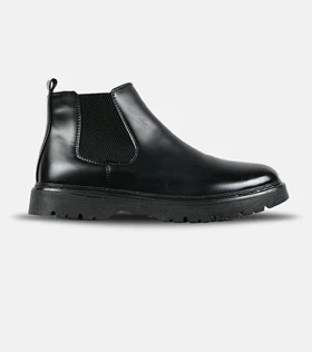 بوت مردانه چرمی مشکی ZARA مدل 7543