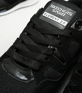 کفش کتانی طبی زنانه و مردانه مشکی سفید SKECHERS archfit v02
