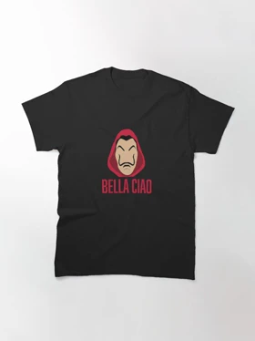 تیشرت کلاسیک سرقت پول Money Heist Bella Ciao