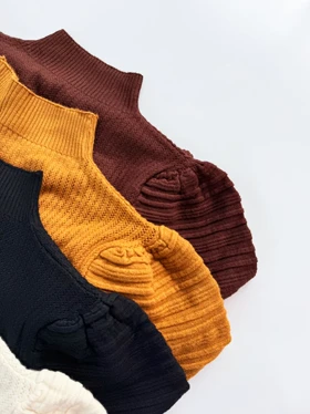 بلوز یقه اسکی بافت گپ آستین بلند