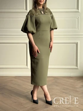 پیراهن بالاتنه گیپور نوار نگینی