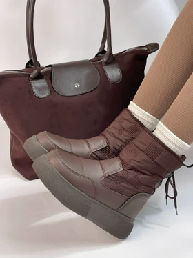 نیم بوت پشت بندی کاپشنی 4245