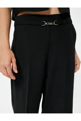 شلوار پارچه ای Culotte با جیب و جزئیات فلزی 5WAK40014EW