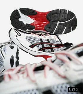 کفش کتانی بزرگ پا سفید مشکی قرمز ASICS GT 2130