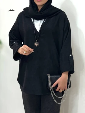 تونیک مانتویی یقه دار نوشین