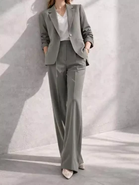 کت و شلوار زنانه کرپ کلرن ( Celeren ) کد 5413