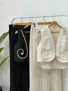 ست وست و دامن پلیسه ژاکارد