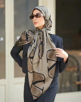روسری ابریشم ژاکارد قواره 140 30201