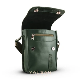 کیف دوشی چرم یلسان مدل ماهان کد 010-PRM