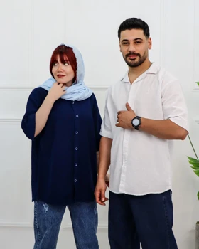 پیراهن آستین کوتاه مراکشی بیسیک 0859