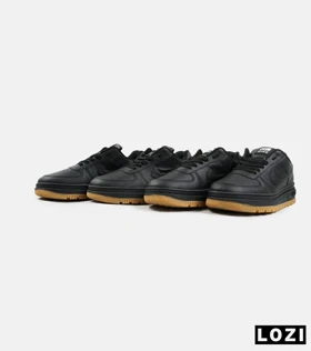 کفش کتانی مردانه و زنانه مشکی کرم نایک NIKE AIR FORCE مدل 2140