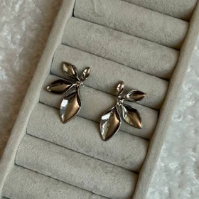 گوشواره طرح برگ سیلور