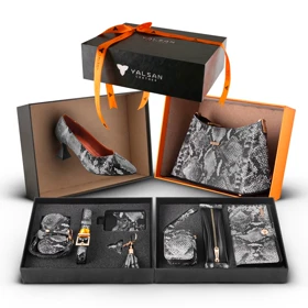 ست سوپر لاکچری زنانه چرم یلسان مدل آندیا کد 400-RZHN-PRM-CHK-ATS-SPT-MDS-RDS-ART-ASA-RTL