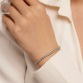 دستبند تنیسی استیل 2 میل ژوپینگ