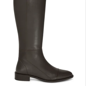 بوت بلند پاشنه‌دار قهوه‌ای سوخته