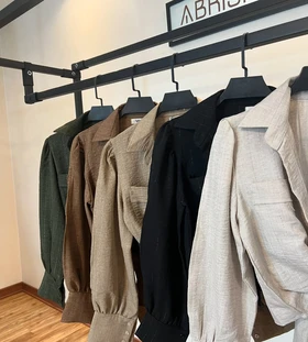 شومیز گره‌ای سرشانه باز(دکمه داره)