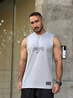 رکابی ورزشی حلقه‌ای NIKE AIR طوسی