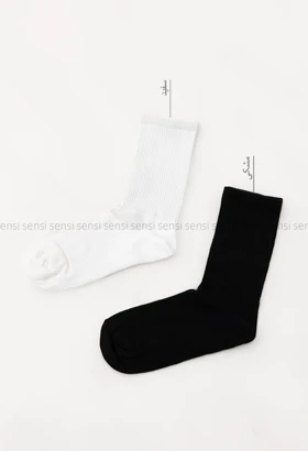 جوراب ساده ساق‌دار کد1004999