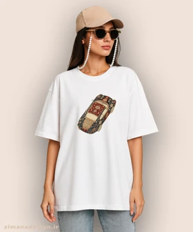 تیشرت لش مردانه و زنانه طرح ماشین تلفیق با فرش ایرانی