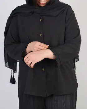 شکت یقه چین لینن اسلب زنانه 0450