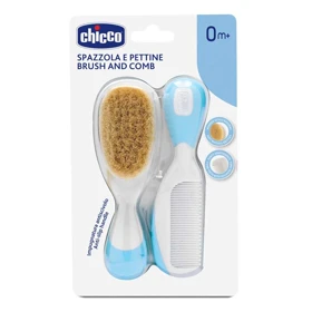 ست شانه و برس طبیعی آبی چیکو CHICCO اصل (اورجینال)
