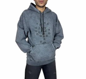 هودی سنگشور مردانه آبی کبالت با قواره باکسی