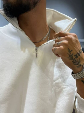 دورس نیم زیپ سفید / برند Antioch ترکیه / باکسی