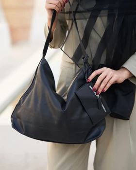 کیف چرم Soft 50136 (مشکی)