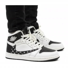 کتانی مردانه ترویس ساقدار سفید مشکی