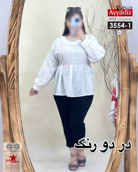 شومیز مجلسی زنانه سایز بزرگ کد 3554