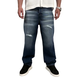 شلوار جین بگ مردانه آبی مدل براش