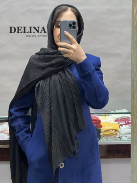 شال پلیسه نخی صابونی وارداتی